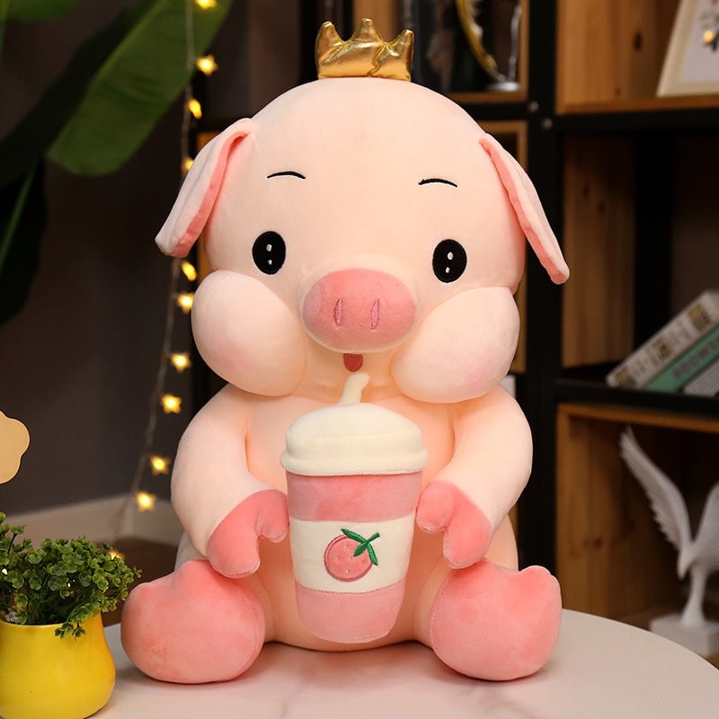 Cuteeeshop Strawberry Pig Small & Giant Kawaii Boba Stuffed Animal Plush Squishy Toy