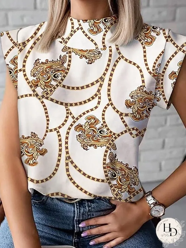 casual short sleeve t shirt elegant red lips stand neck tops blouse (red lips, x-large) for Women