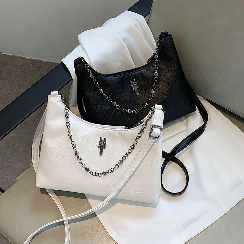 ѧӧܧ Net Red Retro Bag 2020 Popular New Fashion Fashion All-match Shoulder Armpit Bag Simple Messenger Bag