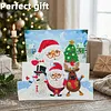 1Pcs Diamond Painting Christmas Snowman Reindeer Theme Greeting Card Set with Envelopes
