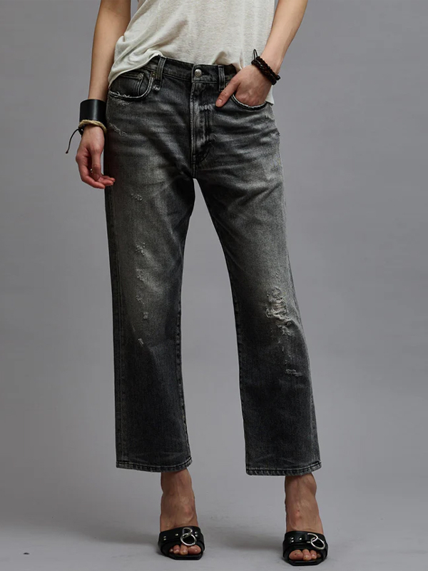 Solid Color Brushed Jeans hjn Shicloths