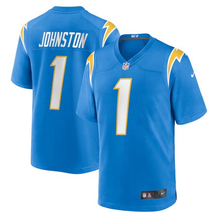 Youth Los Angeles Chargers #1 Quentin Johnston  Powder Blue Game Player Jersey