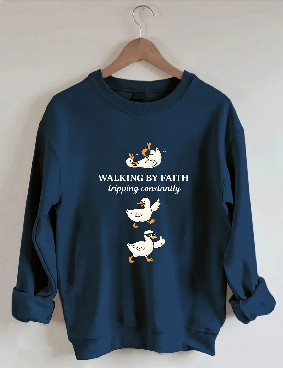 Walking By Faith Tripping Constantly Sweatshirt