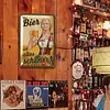Beer girl dame - Panneaux en &eacute;tain m&eacute;tallique(20*30cm) - Bi&egrave;re