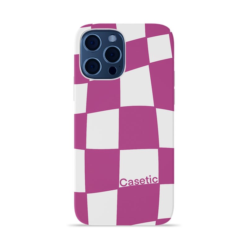 Casetic Pink Checkerboard iPhone Protective Case
