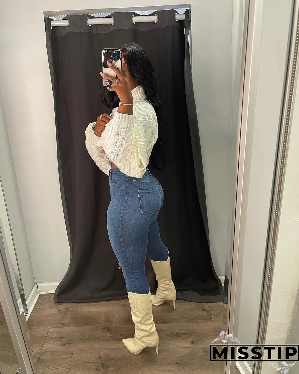 Winter Pullover Turtleneck Knitted Shawl Crop Sweaters