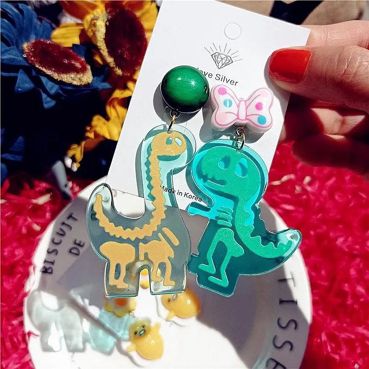 New Funny Dinosaur Earrings