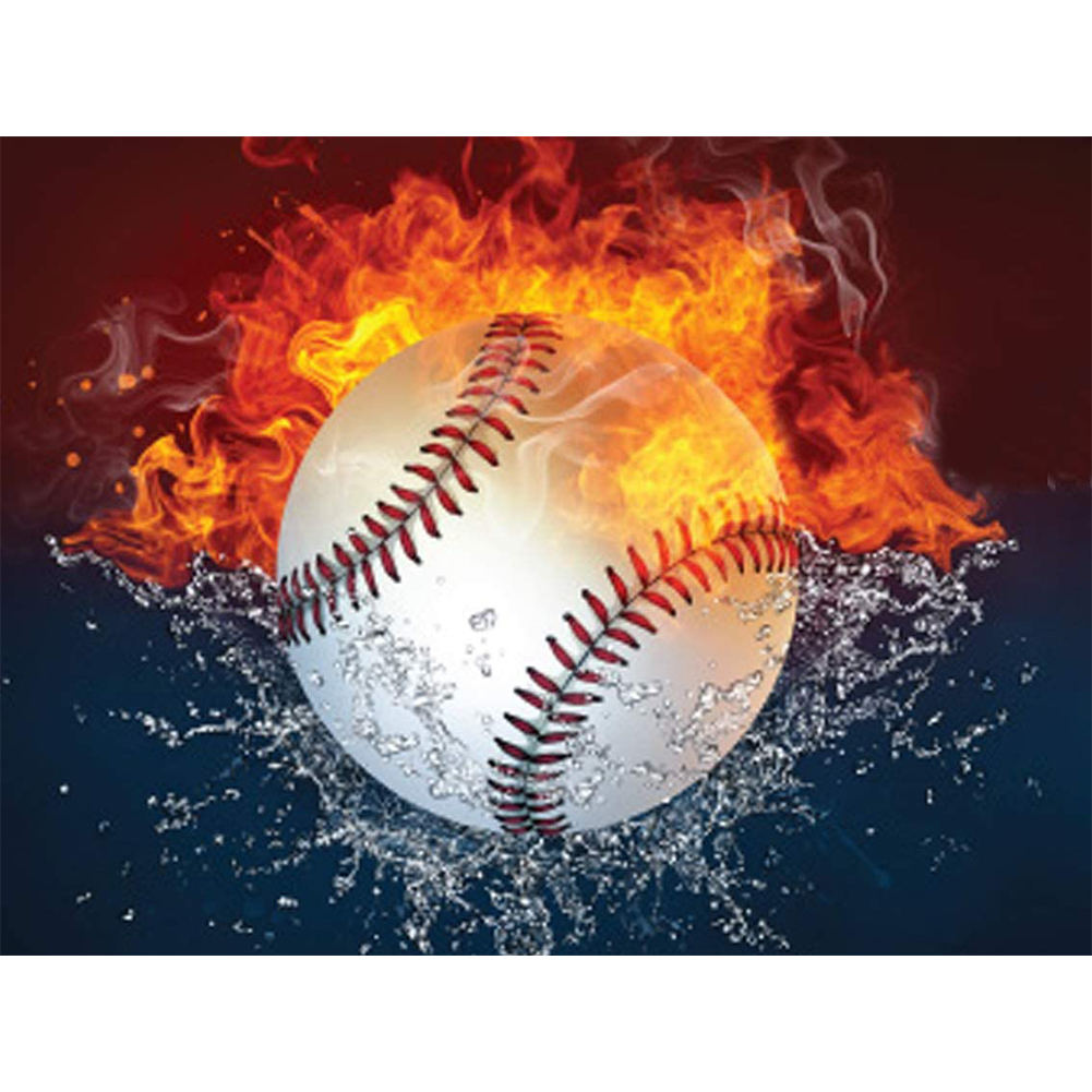 

(Multi-Size) Heat Baseball - Round/Square Drill Diamond Painting 40*30CM/50*40CM, Square diamond 30*40cm, 501 Original