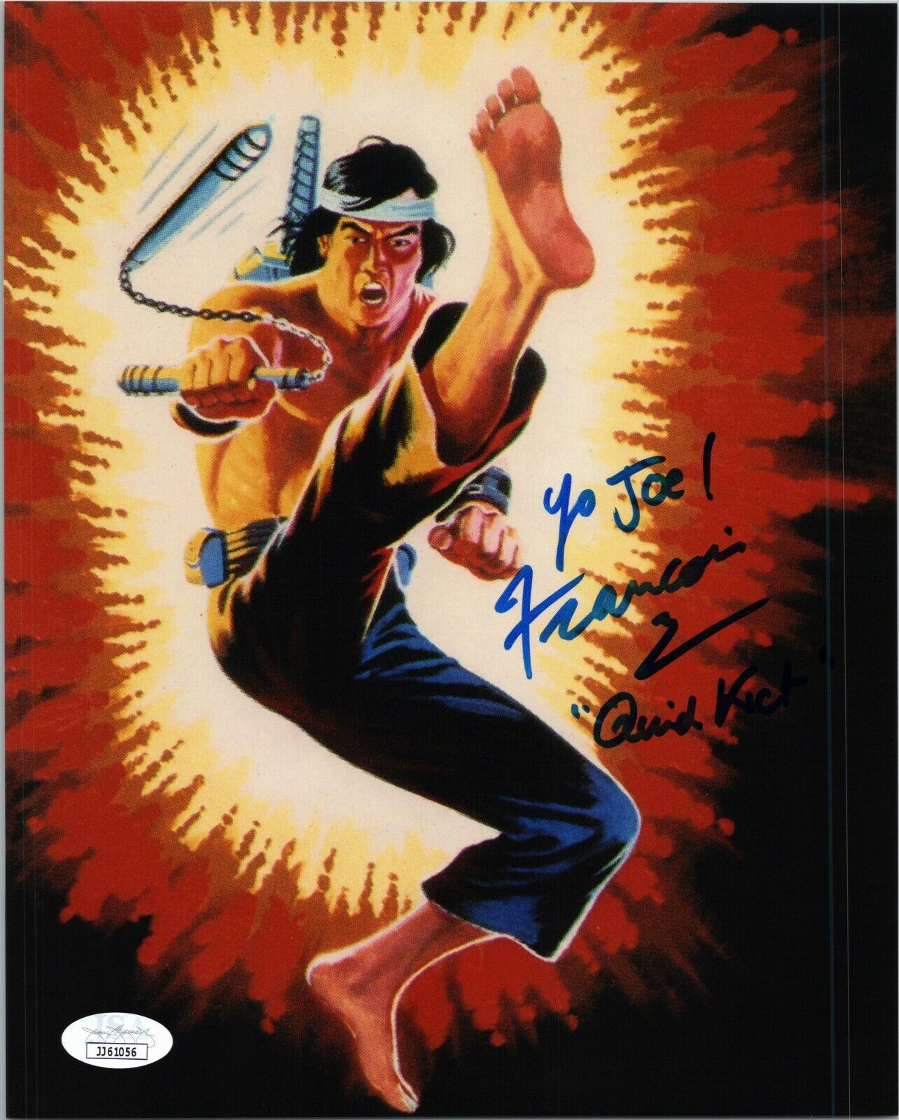 FRANCOIS CHAU Authentic Hand-Signed G.I.JOE ~ QUICK-KICK