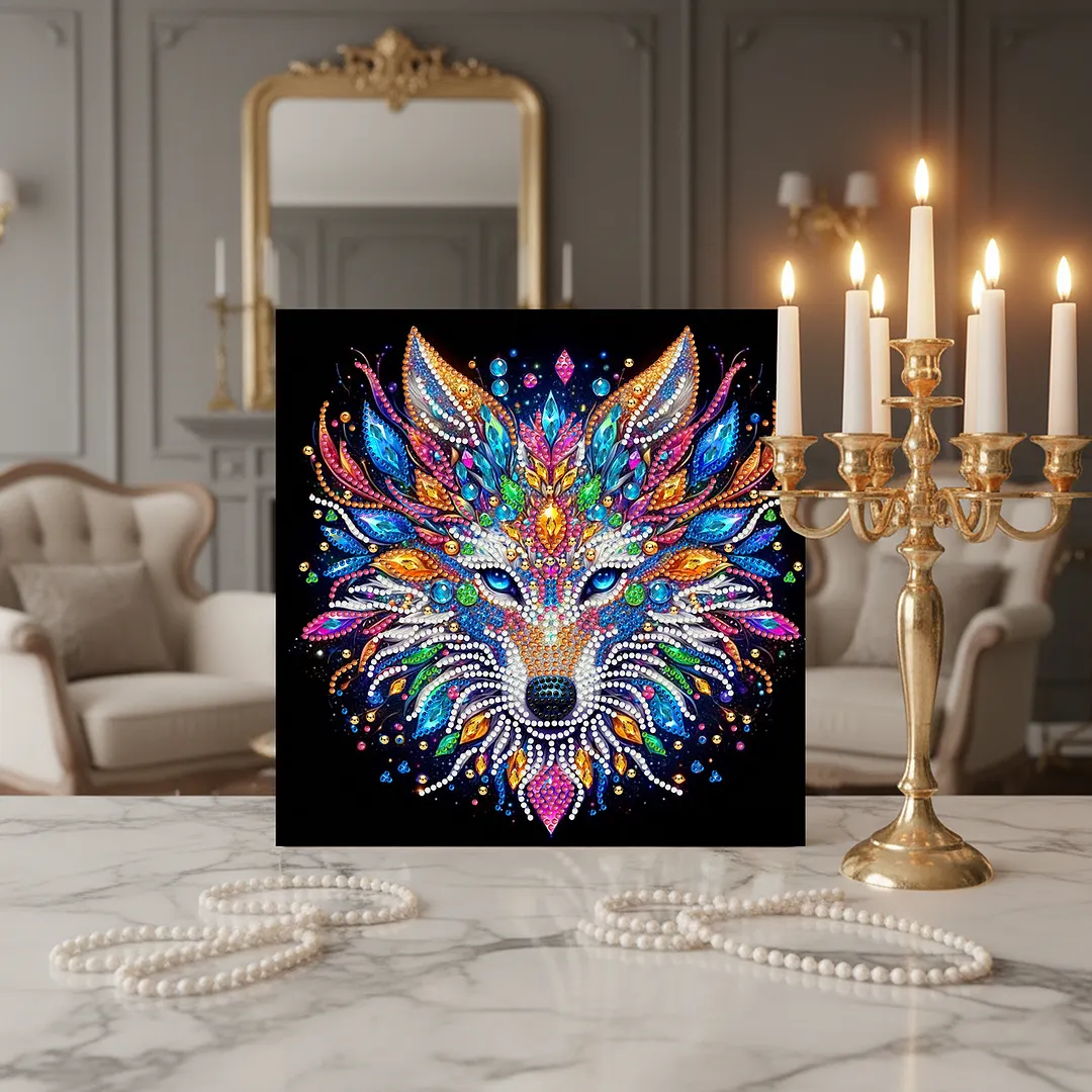 DIY Special Shape Drill Pearl Gem Diamond Art Painting Kit with Frame 9.84x9.84in Art Craft Pearl Diamond Painting for Adults Beginners Home Decor (BK41)
