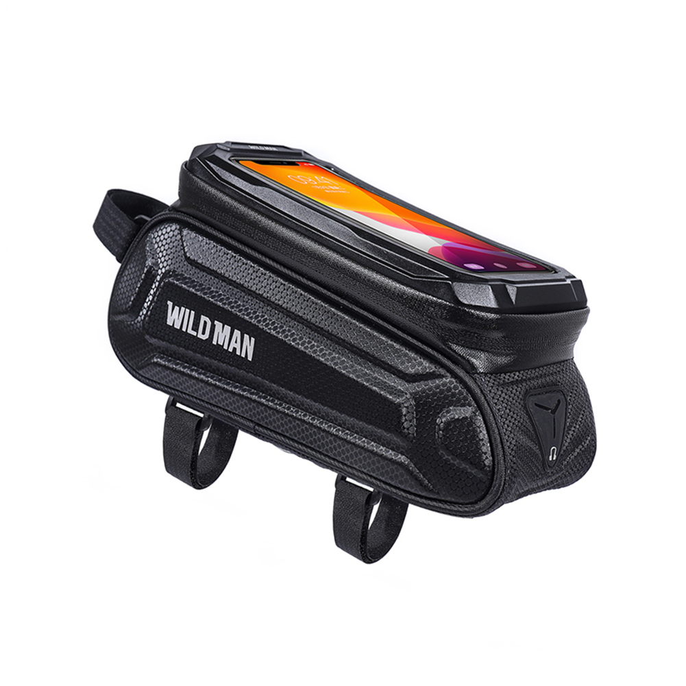 

6.7in Bike Front Frame Bag Waterproof Touch Screen EVA Top Front Tube Bag, 501 Original