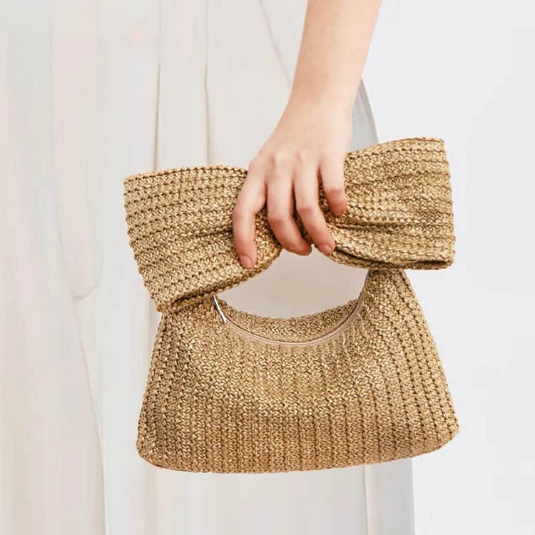 Bow Straw Bag