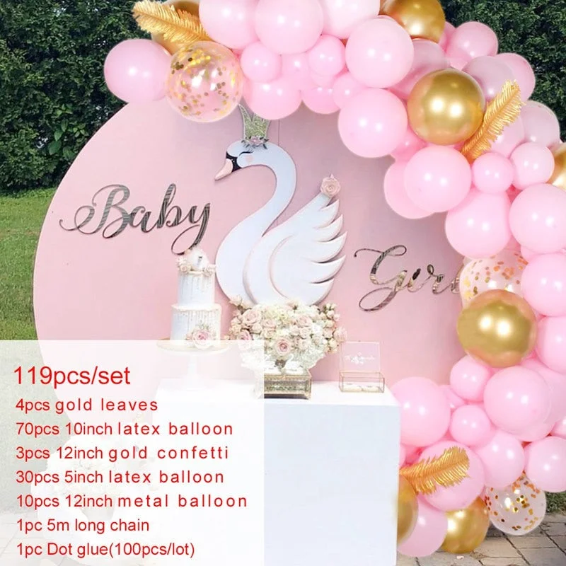 Christmas Gift Macaron Pink Balloon Garland Arch Kit Wedding Birthday ...