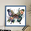 Flowers And Butterfly-11CT Stamped Cross Stitch 40*40cm/15.75*15.75in