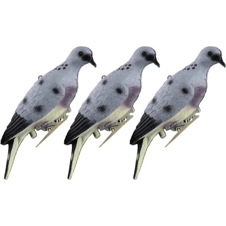GUGULUZA Dove Decoys for Hunting, Realistic Pigeons Decoy w/Clips for Garden Decorative