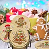 8PCS Wooden Diamond Painting Coasters Kits for Adults Kids (Gingerbread Man)
