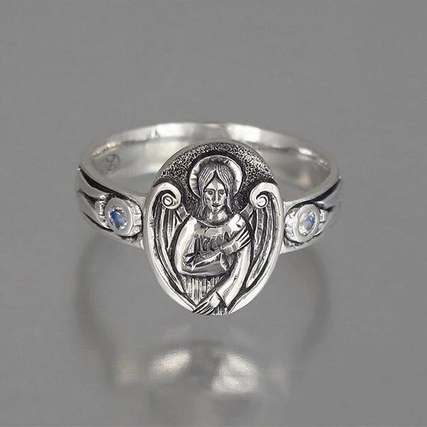 Virgin Mary Silver Ring