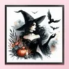 Witch Bat - 11CT Stamped Cross Stitch - 40*40cm - Halloween