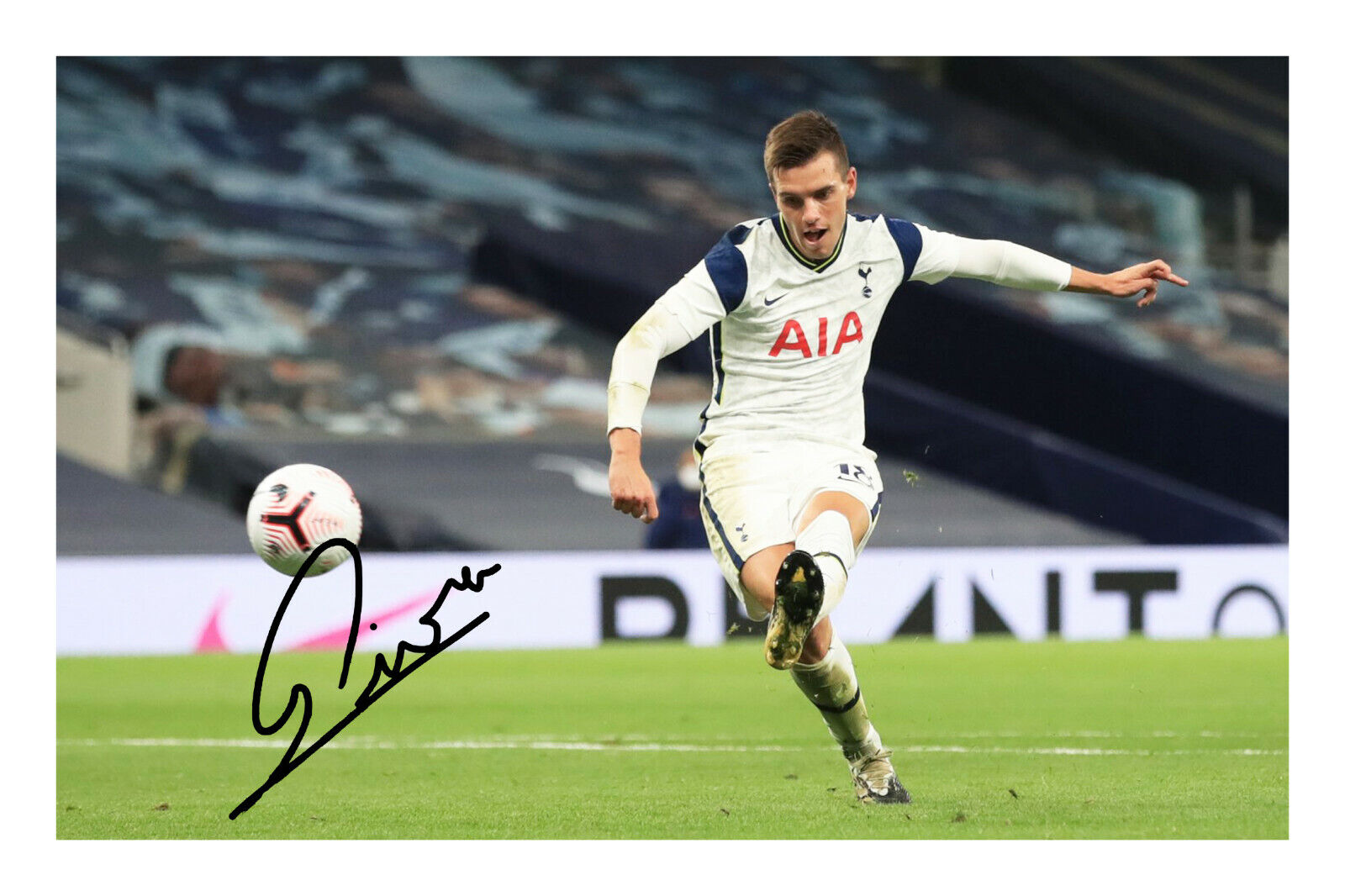 Giovani Lo Celso Signed A4 Photo Poster painting Print Tottenham Hotspur Autograph Spurs