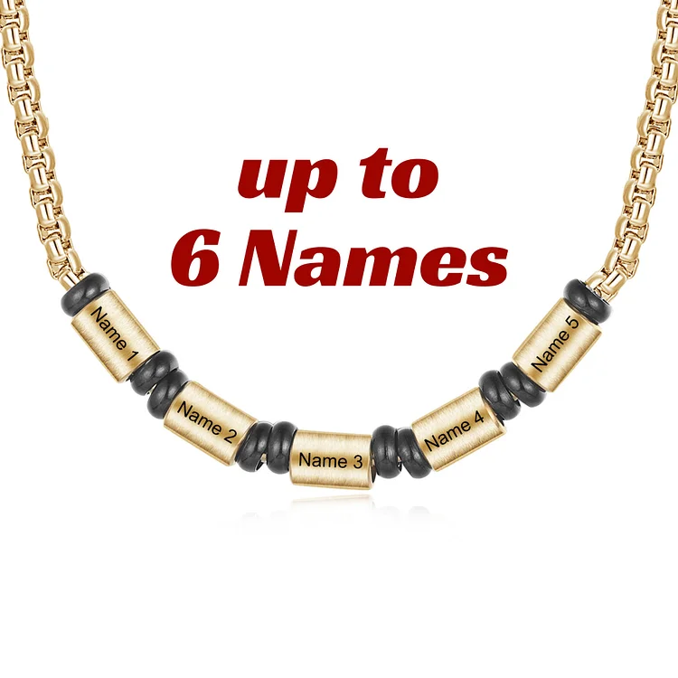 Custom Father's Day Necklace Engraved Name Family