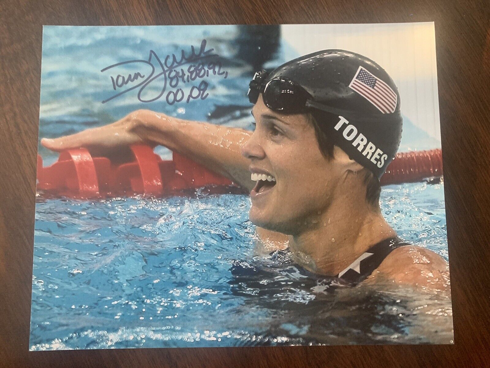 Dara Torres Signed 8x10 Photo Poster painting Autographed Swimming Olympic Gold Medalist