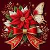 Diamond Painting - Full Round Drill - Christmas Poinsettia(Canvas|30*30cm)
