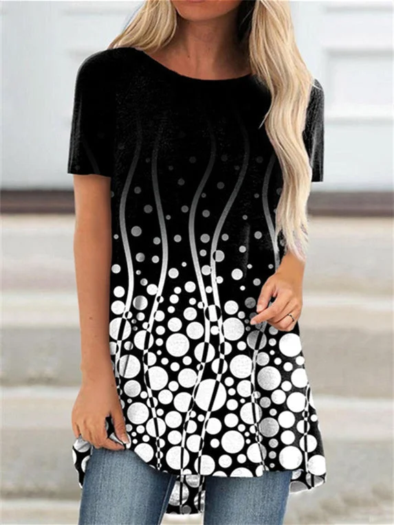 Women Long Sleeve V-neck Graphic Floral Printed Top