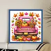 Pumpkin Truck-11CT Stamped Cross Stitch 50*50cm/19.69*19.69in