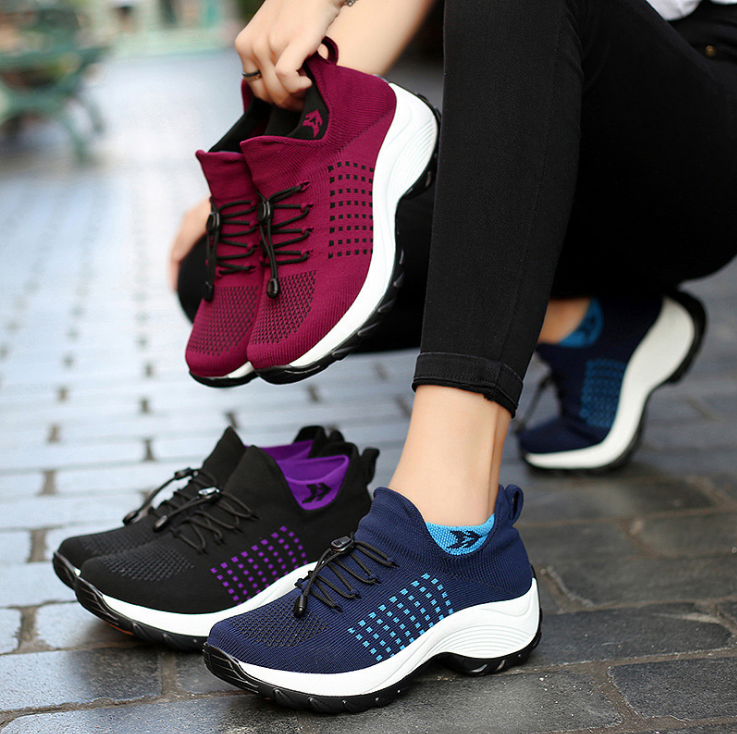 Breathable Mesh Tenis Ladies Shoes for Sock Sneakers