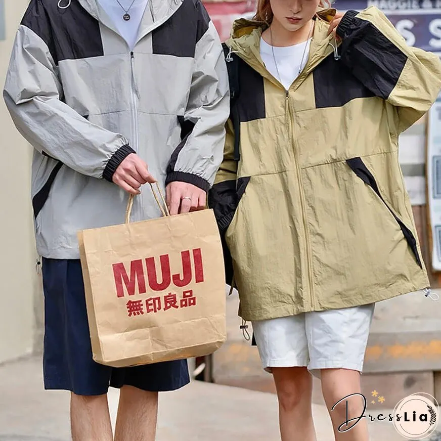 Splicing Casual Breathable Sunproof QD Jacket