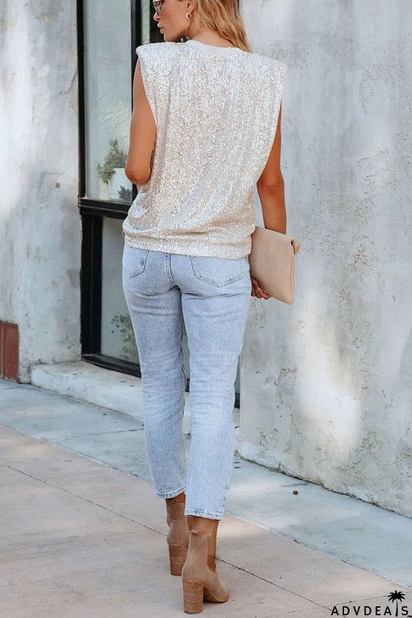 Time To Shine Sequin Tank