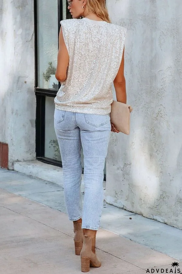 Time To Shine Sequin Tank
