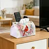 Cardinal Plum DIY PULeather Diamond Painting Tissue Box for Adults Beginners Large Size Diamond Art Paper Storage Holder for Living Room Bathroom Table Decor