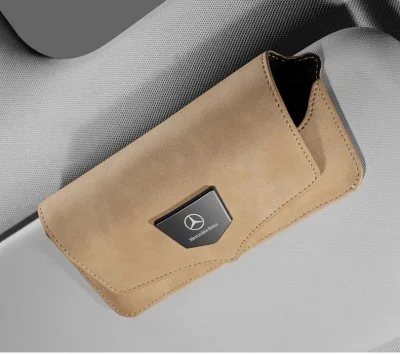 Suede Leather Car Glasses Case