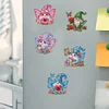 (US Local)6Pcs Butterfly Gnome Diamond Painting Fridge Magnet DIY Diamond Fridge Stickers