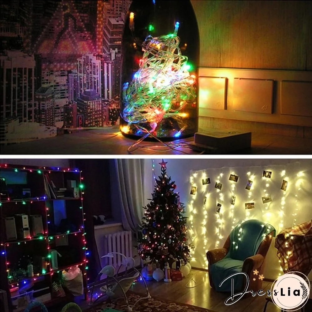 Fairy Lights 10M-100M Led String Garland Christmas Light Waterproof For Tree Home Garden Wedding Party Outdoor Indoor Decor