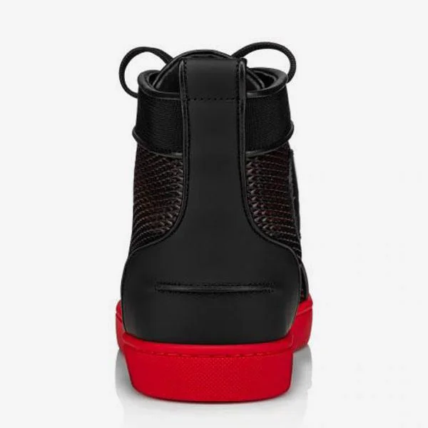 Merumote Gentleman's High Top Sneakers Red bottom Sneakers Rivet Shoes-MERUMOTE