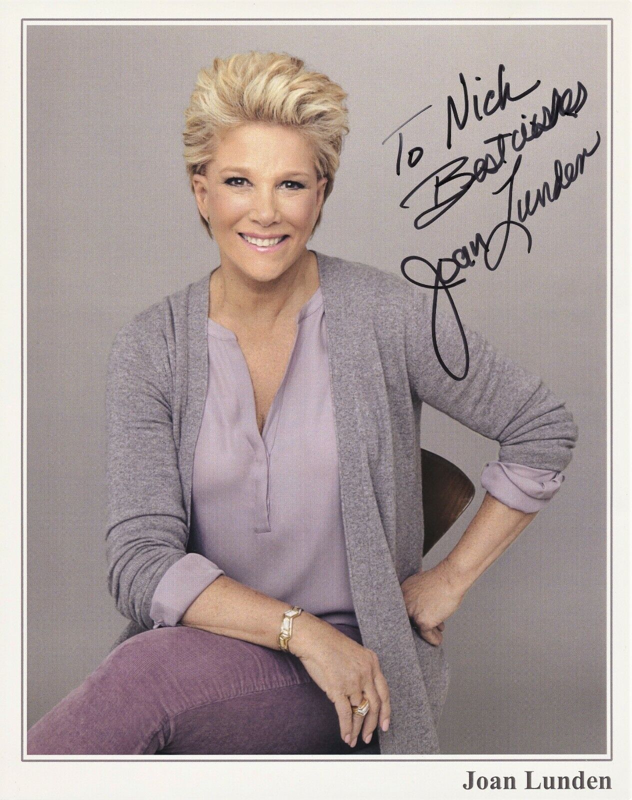 JOAN LUNDEN Signed Photo Poster painting