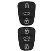 3 Buttons Rubber Pad for Flip Remote Car Key Shell (w/ Letter)