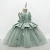 Kid Baby Girl Shiny Party Princess Retro Formal Flower 3D Elegant Dresses