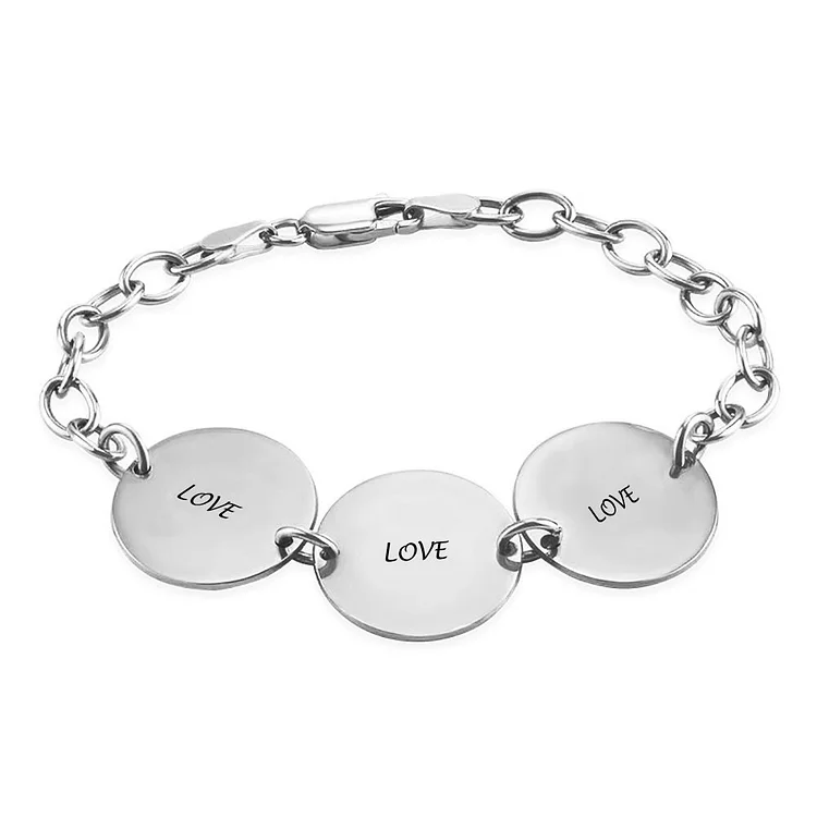 Disc Braceletcustomized, personalized, gift