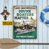 Personalized Boating Drunk Boaters Matter Custom Classic Metal Signs