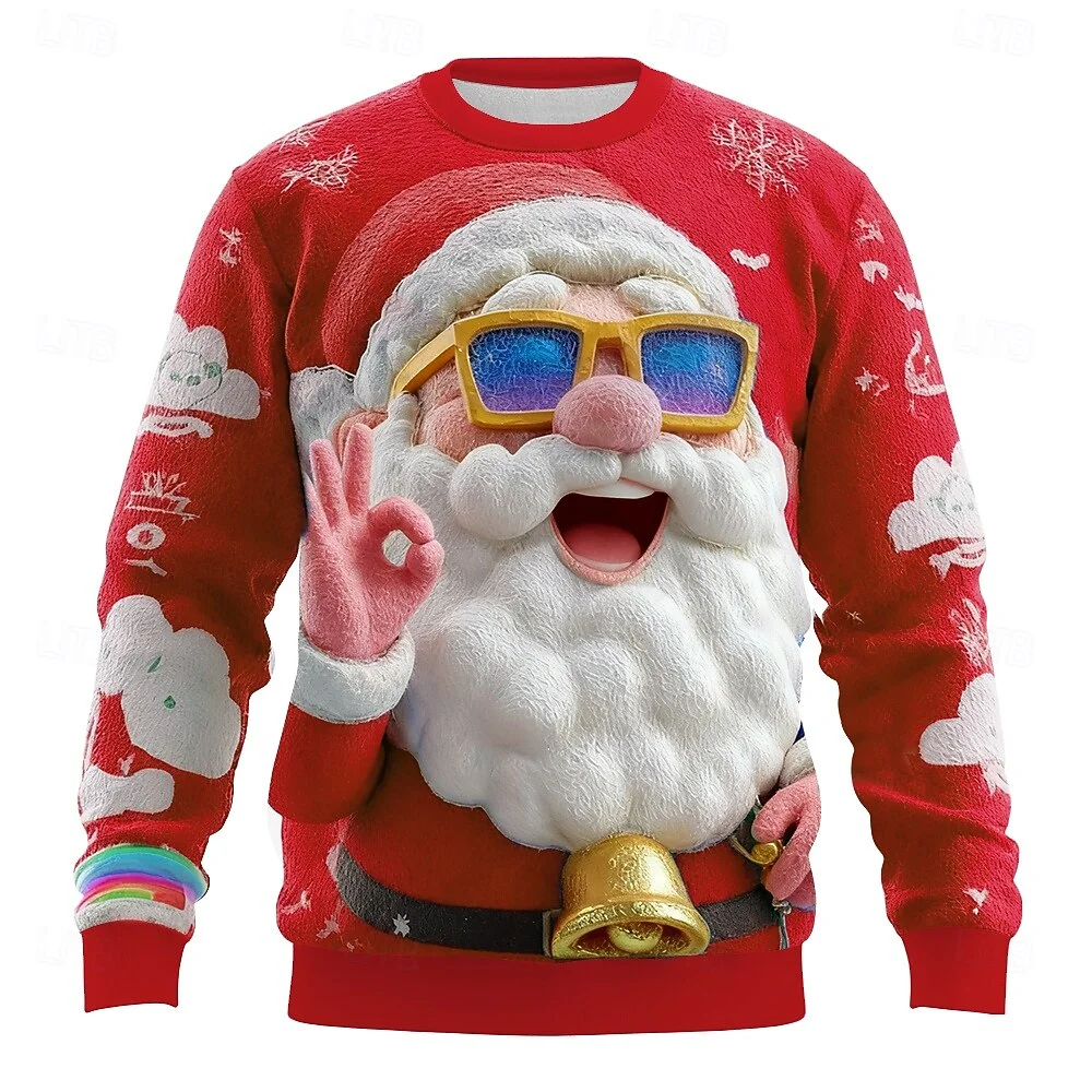 3D Print Unisex Christmas Ugly Sweater-inspireuse