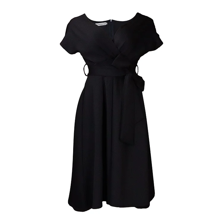 Women's Summer V -neck Lamina Dress Dress New Dress Dress Skirt