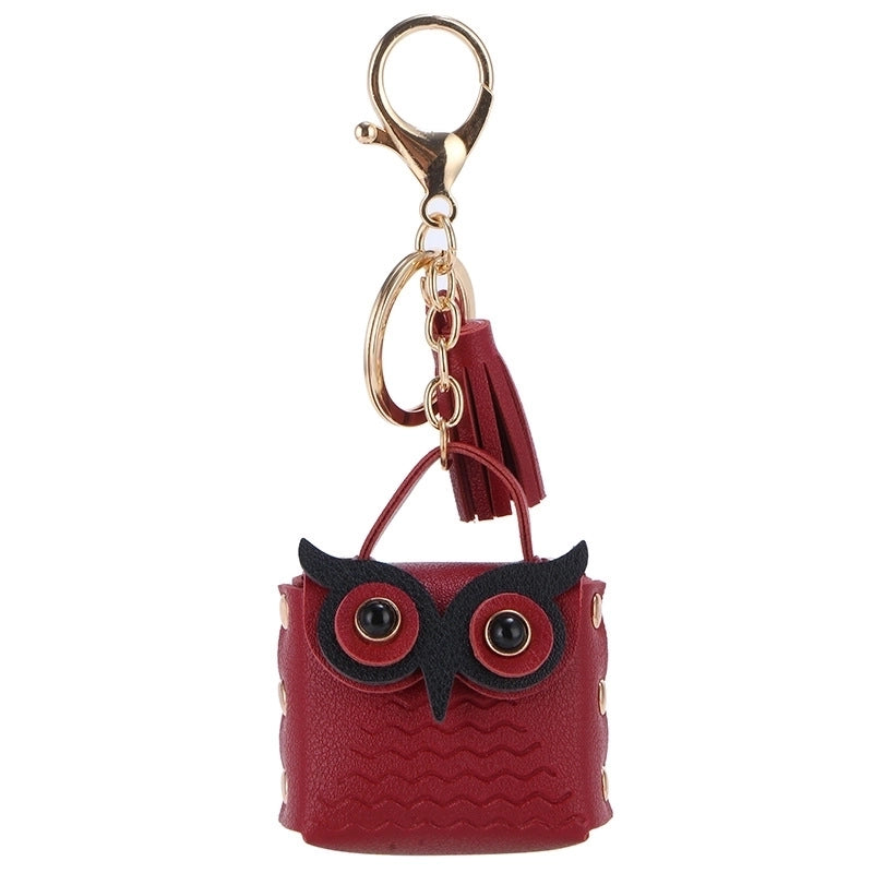 Multicolor Pu Leather Owl Bag Charms