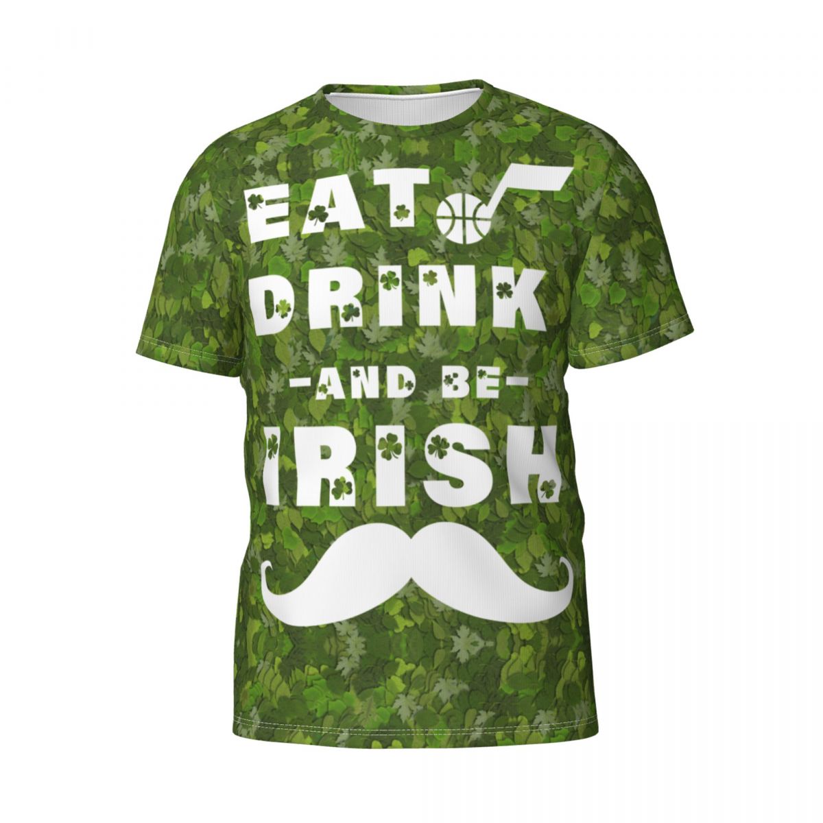 Utah Jazz St. Patrick's Day Eat Drink And Be Irish T-Shirt Men's