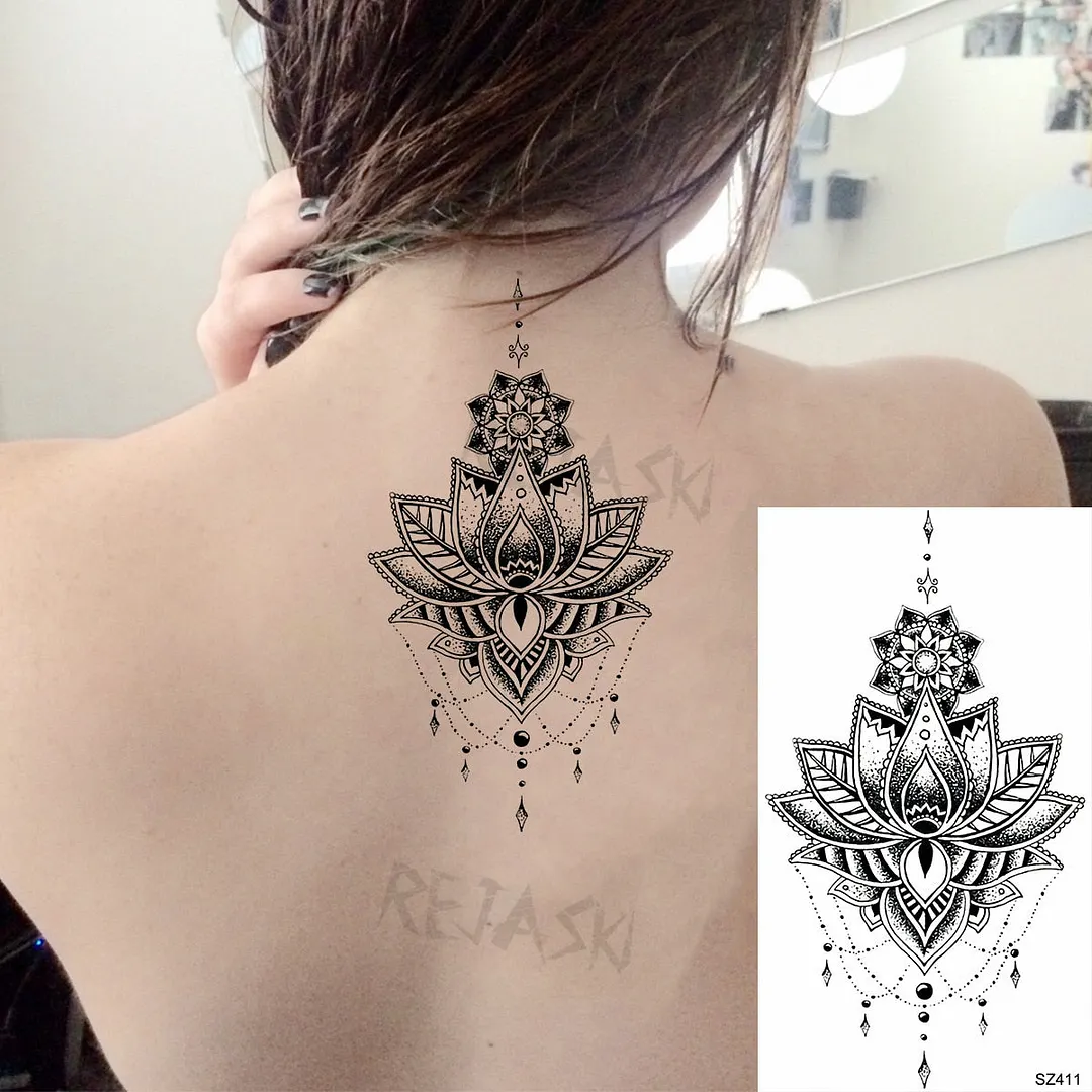 Colored Rose Fashion Feet Temporary Tattoos For Women Adult Hummingbird Sunflower Fake Tattoo Body Art Washable Tatoos Sticker