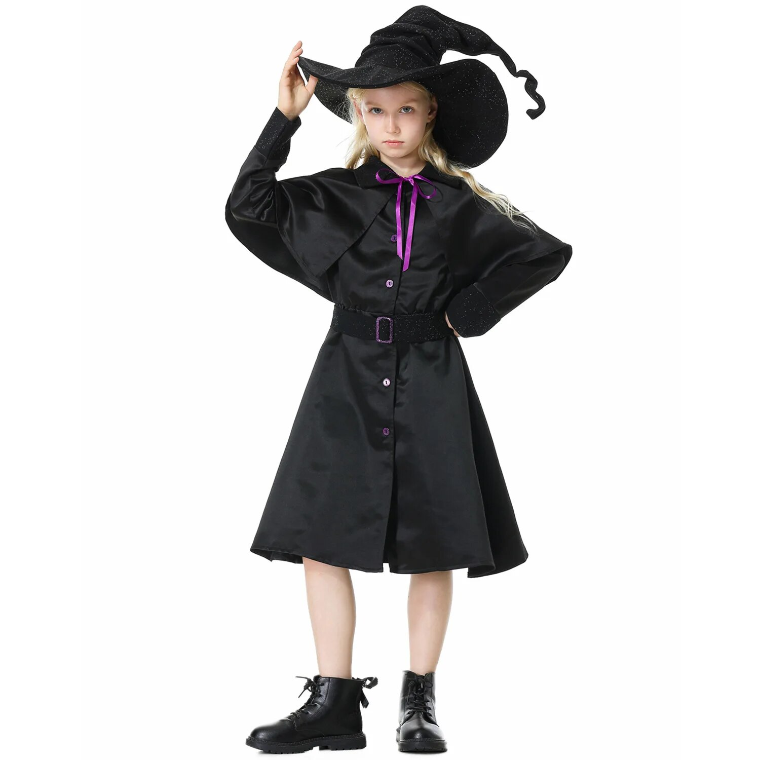 [Wetrose] In Stock Witch Girl Mother Cosplay Costume Halloween Megician Kid Size Summoner Kids Stage Performance Children's Day