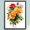 Yellow Rose-11CT Stamped Cross Stitch 30*40cm/11.81*15.75in
