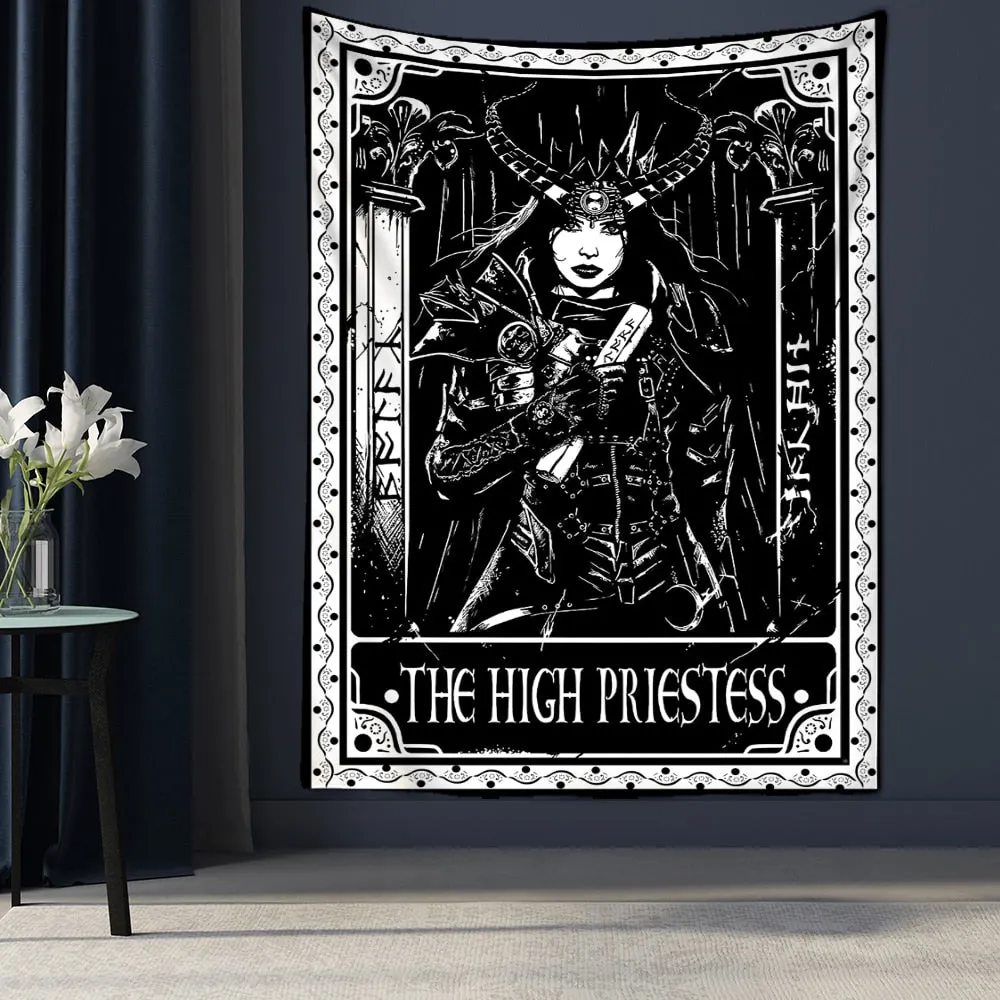 Tarot Card Tapestry Wall Hanging Astrology Divination Bedspread Beach Mat